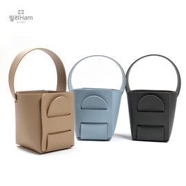 [Ilri-Ham] leather mini basket - storage arrangement camping leather interior basket - Made in Korea